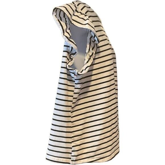 Striped Shein Curve Womens T-Shirt With Red Heart Patch White & Black 2XL - Picture 6 of 10